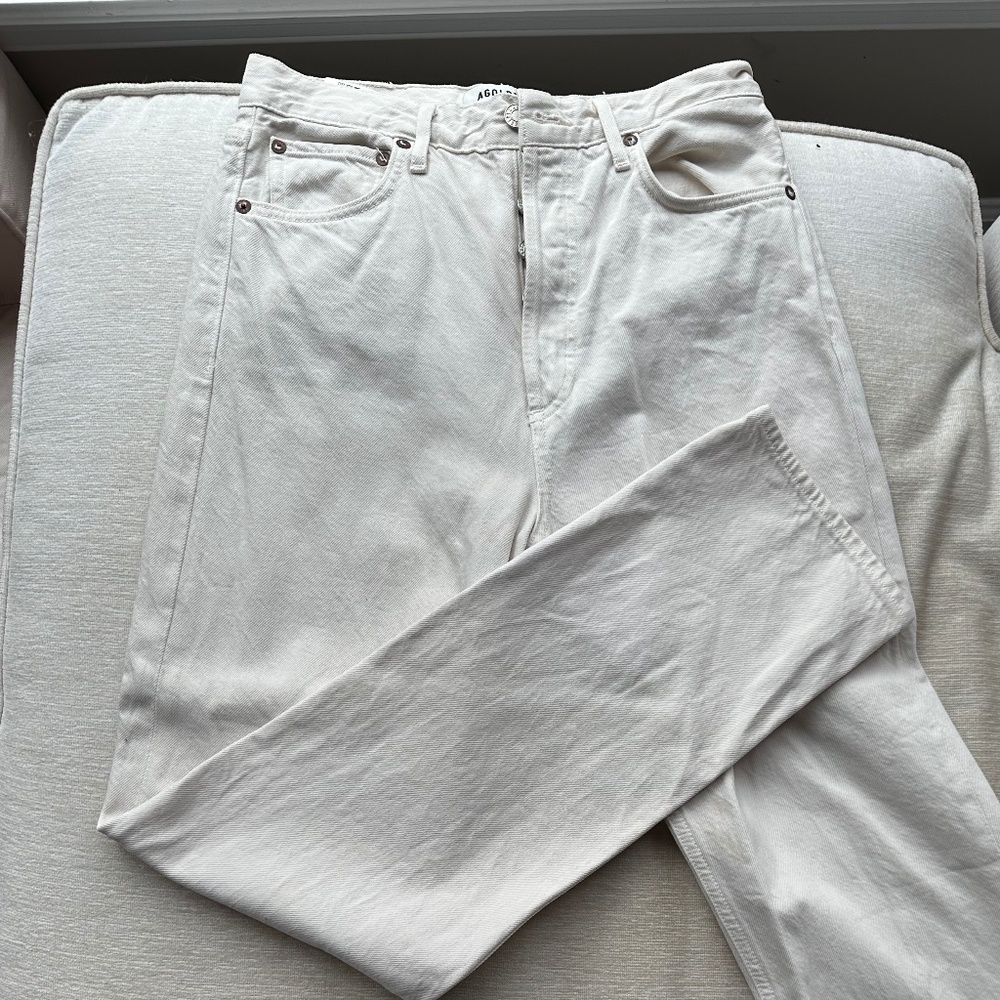 Agolde Women's Straight Leg Jeans - Cream